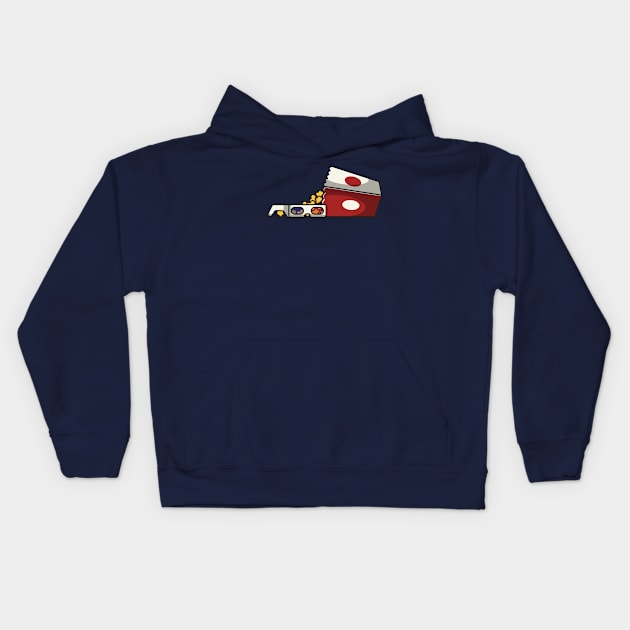 popcorn and 3d glasses Kids Hoodie by fflat hds